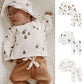 0-36M Baby Clothing Set Organic Cotton Baby Boy Girl Clothes Fruit Print Baby Pajamas Long Sleeve Home Clothing Casual Clothes