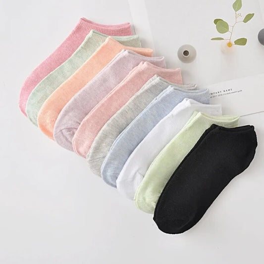 100% Soft Cotton Casual Fashion Short Socks for Girls
