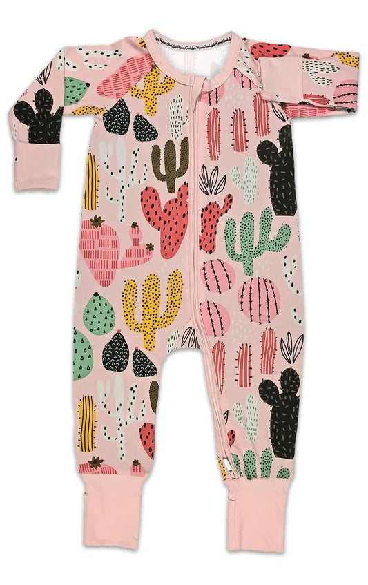 100% Cotton Cacti Sleepwear - Ultra Cozy with Easy Diaper Changes