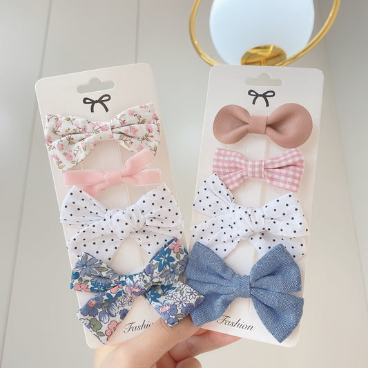 Bow Hair Clip Set - Toddler (4pcs/set)