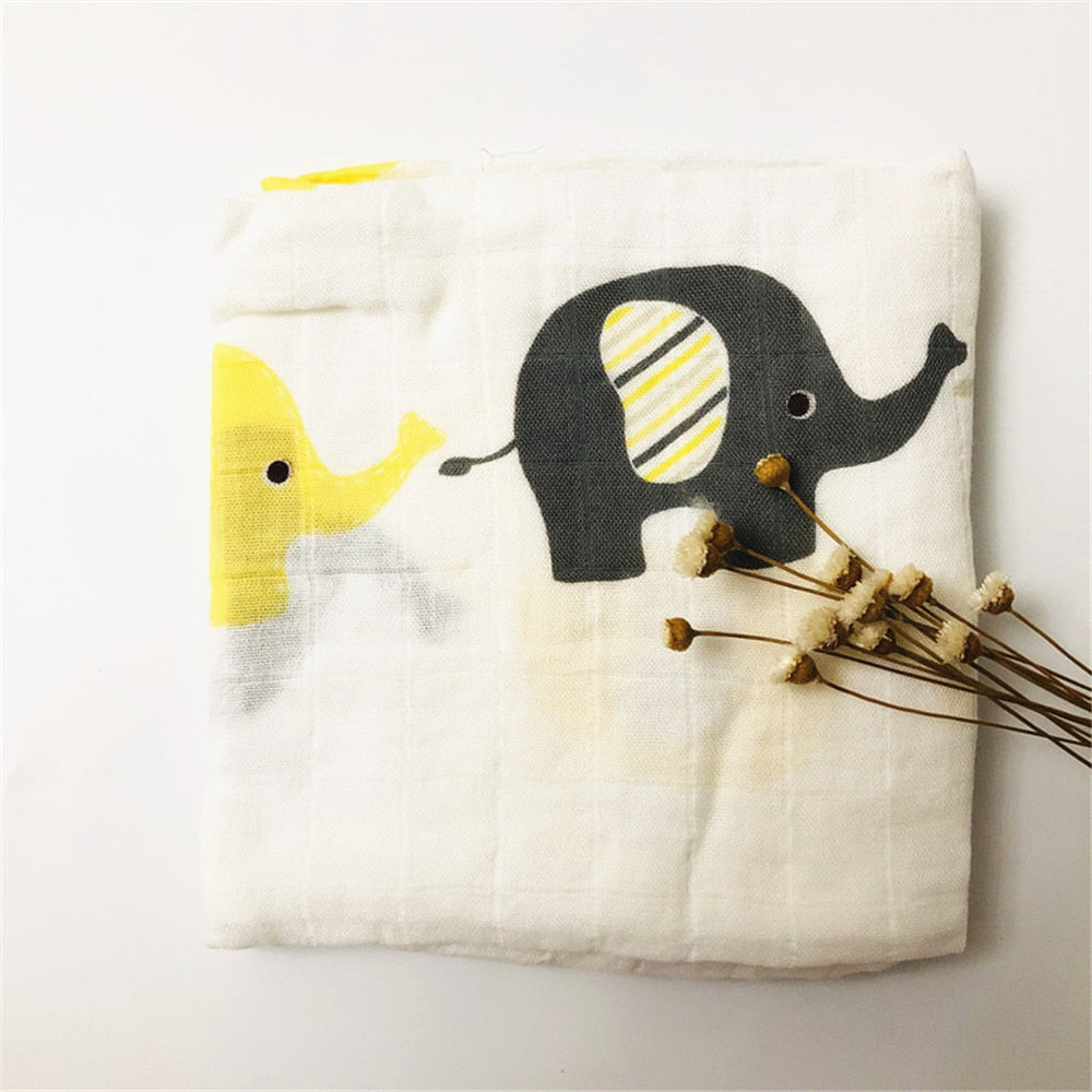 Organic Cotton Newborn Baby Blanket/Swaddle (24in x 24 in)