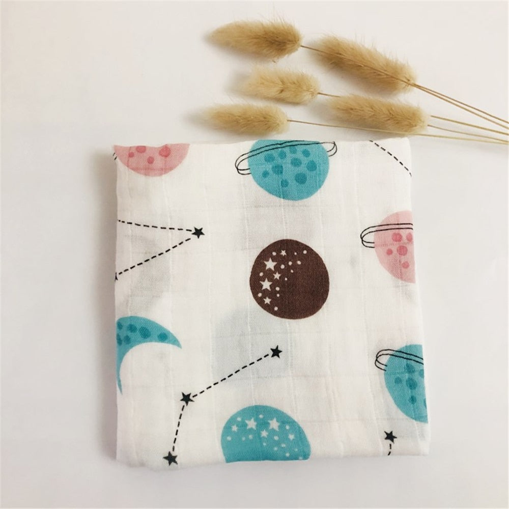 Organic Cotton Newborn Baby Blanket/Swaddle (24in x 24 in)